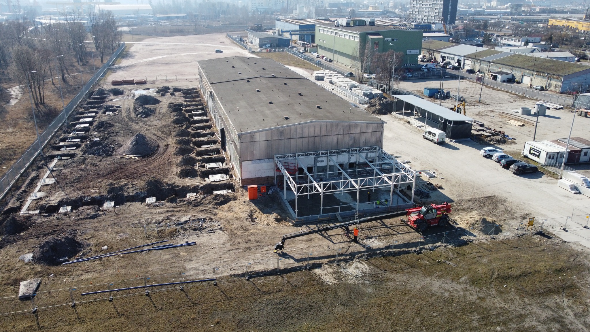 Budowa zakładu przy ul.Śnieżnej na etapie SSO